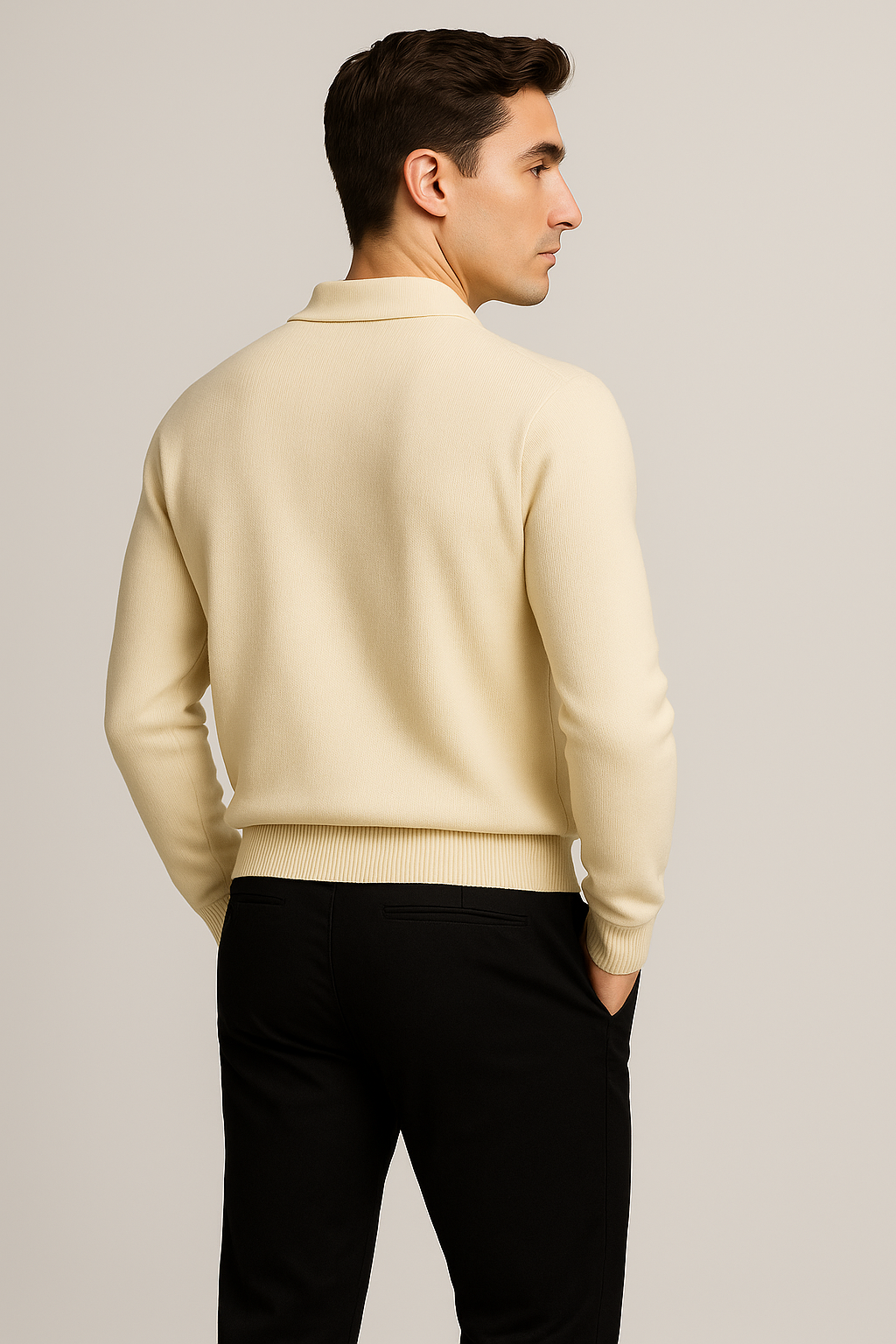 Classic Men’s Polo Shirt – Beige