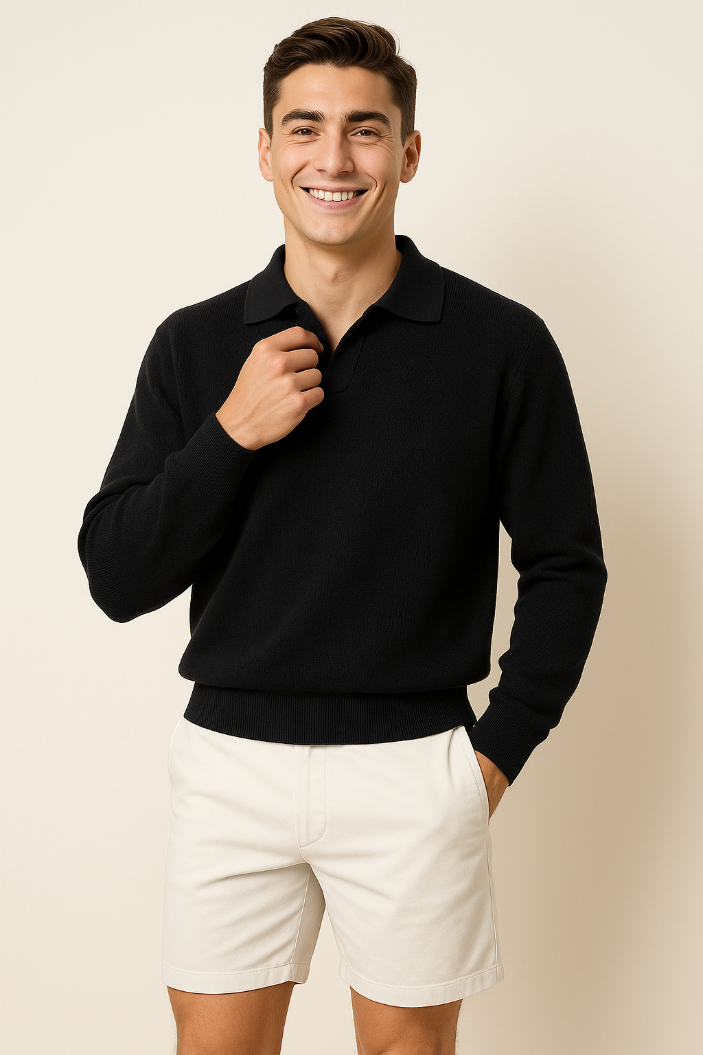 Classic Men’s Polo Shirt – Black