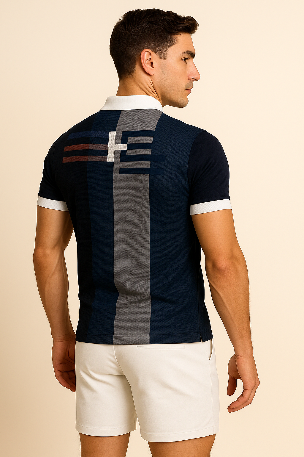Modern Men's Polo Shirt with Zipper – Multicolor