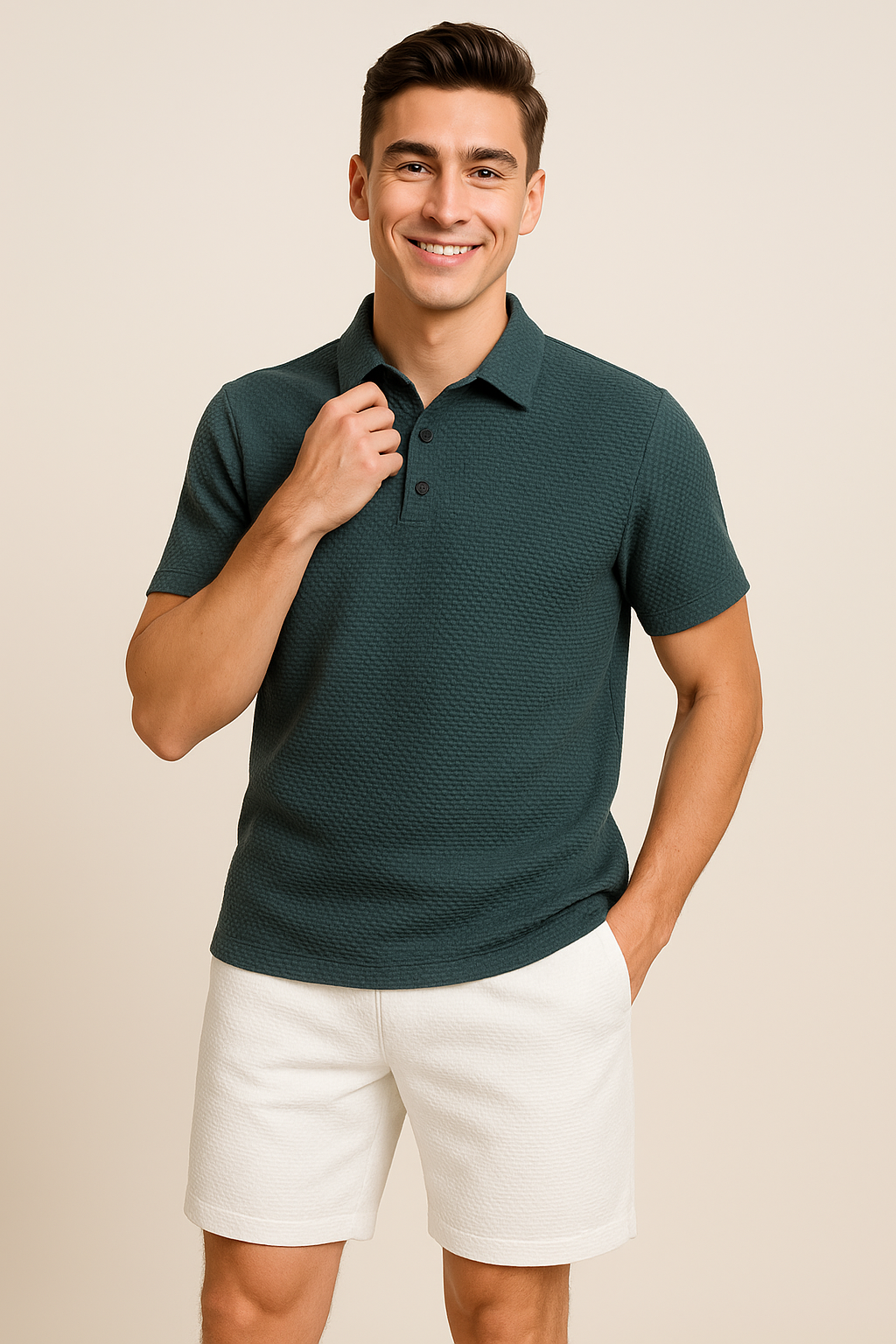Trendy Summer Men’s Polo Shirt – Green