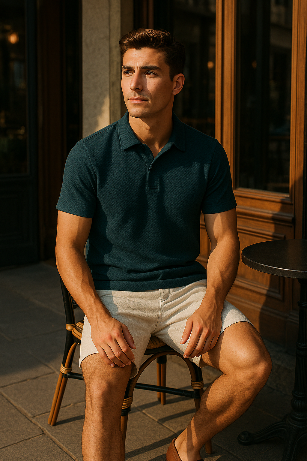 Trendy Summer Men’s Polo Shirt – Blue
