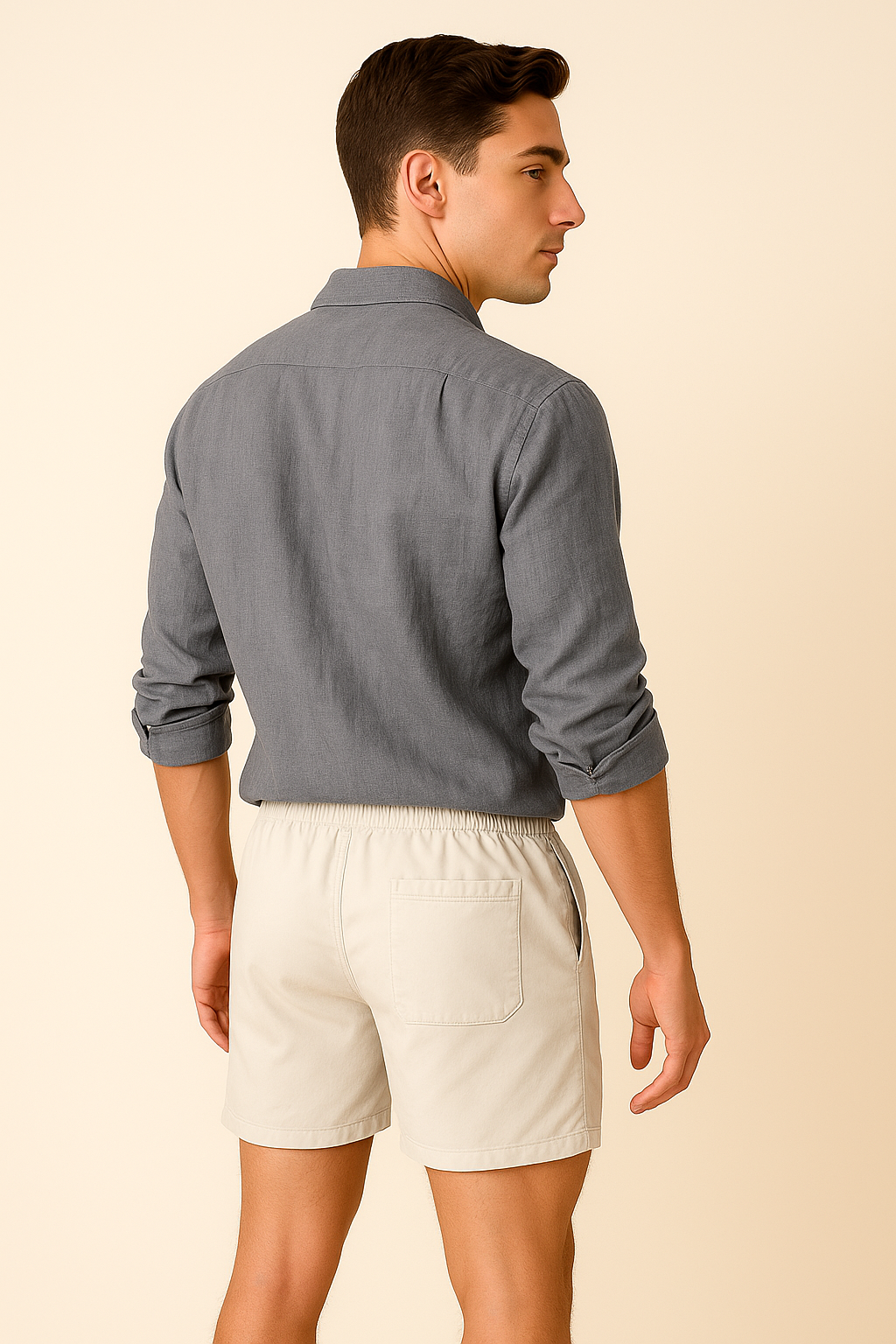 Modern Men’s Linen Summer Shirt – Gray