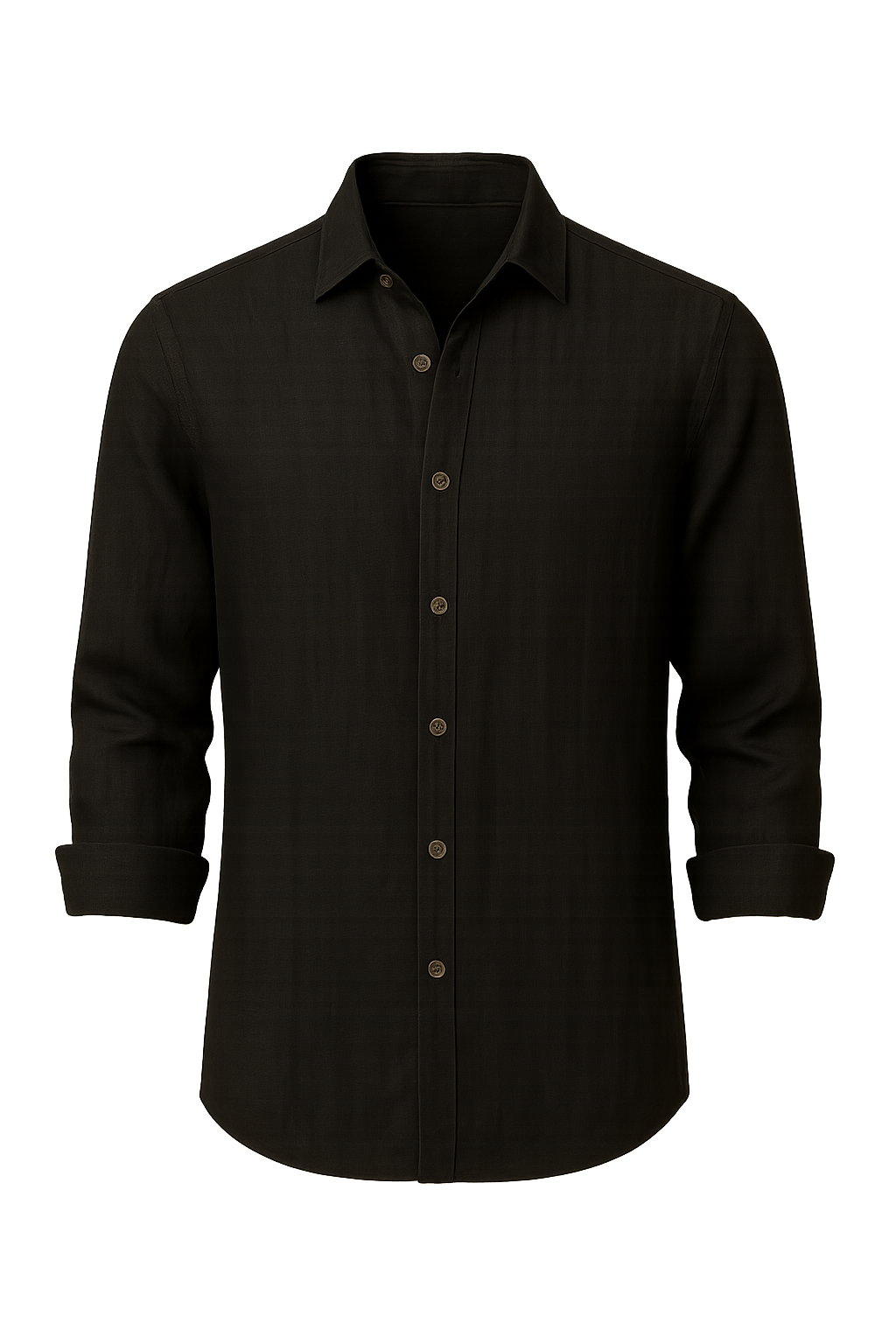 Modern Men’s Linen Summer Shirt – Black