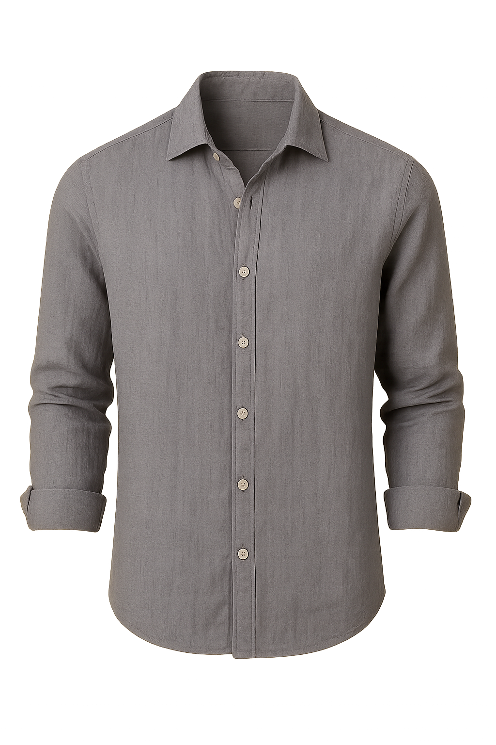 Modern Men’s Linen Summer Shirt – Gray