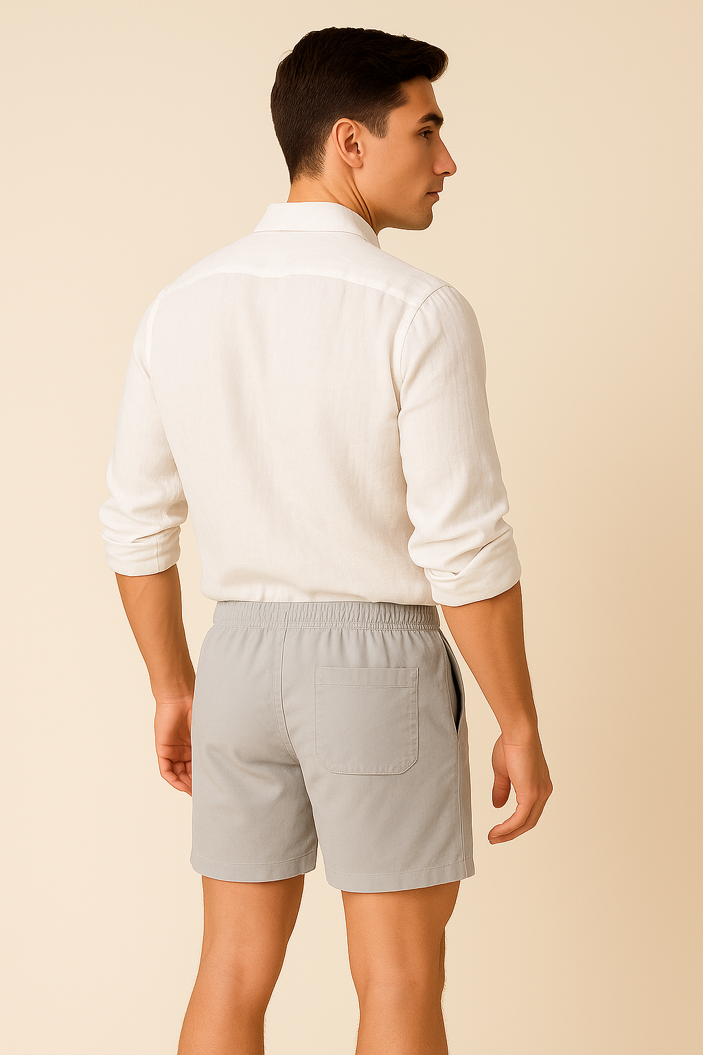 Modern Men’s Linen Summer Shirt – White