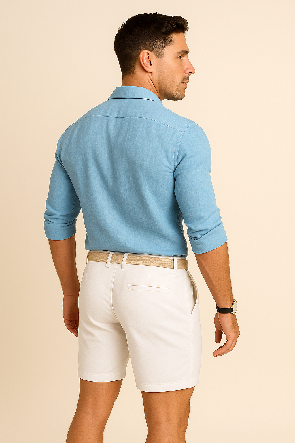 Trendy Men’s Summer Shirt – Light Blue