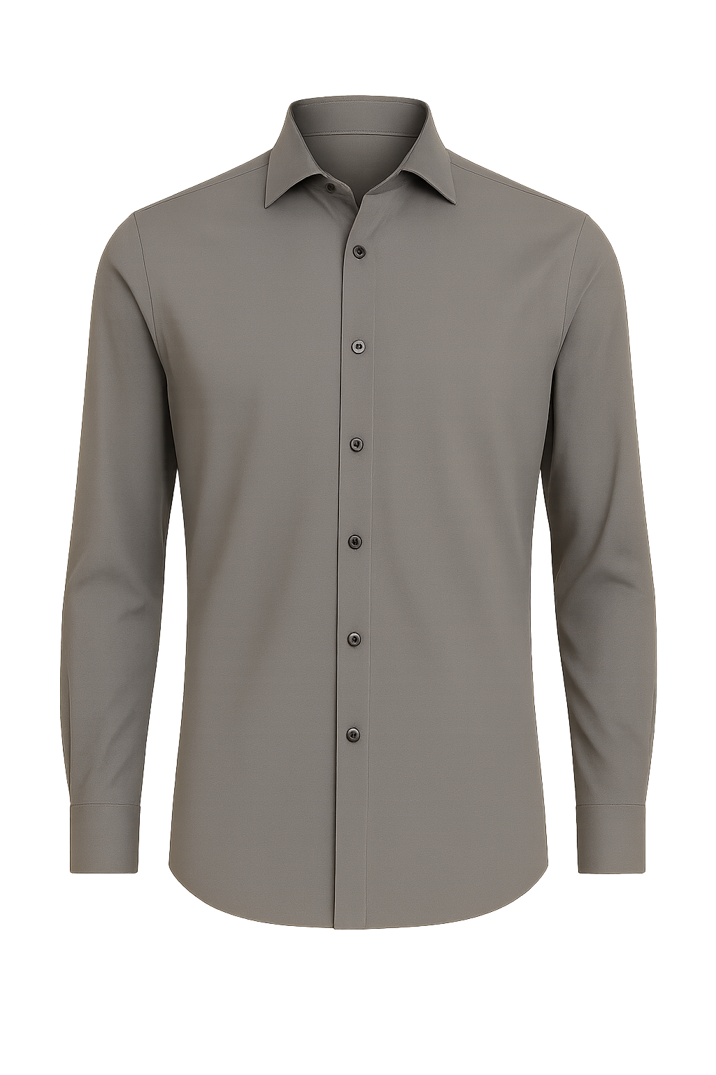 Men’s Wrinkle-Free Stretch Shirt – Smart Fit, Comfortable & Flexible for Work & Everyday Wear Gray
