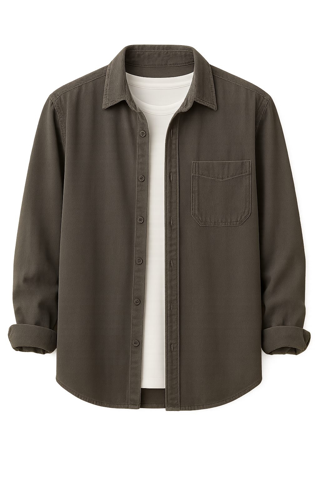 Men’s Retro Corduroy Shirt – Anthracite