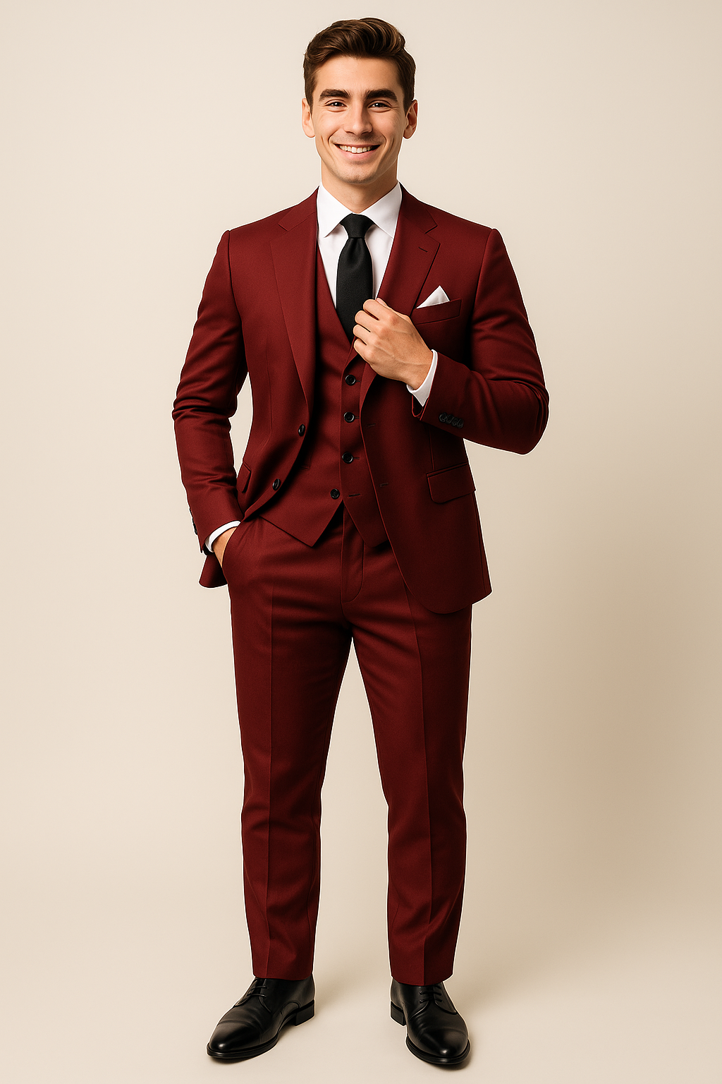 Formal Men's 3-Piece Set – Red