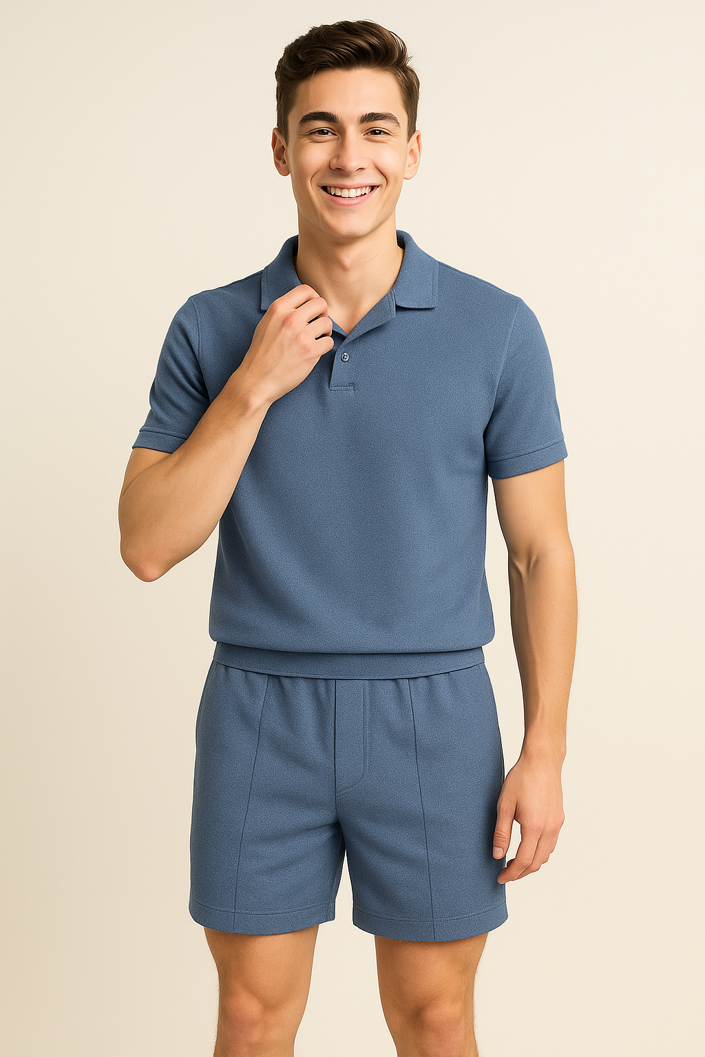 Trendy Summer Men's Casual Set – Blue