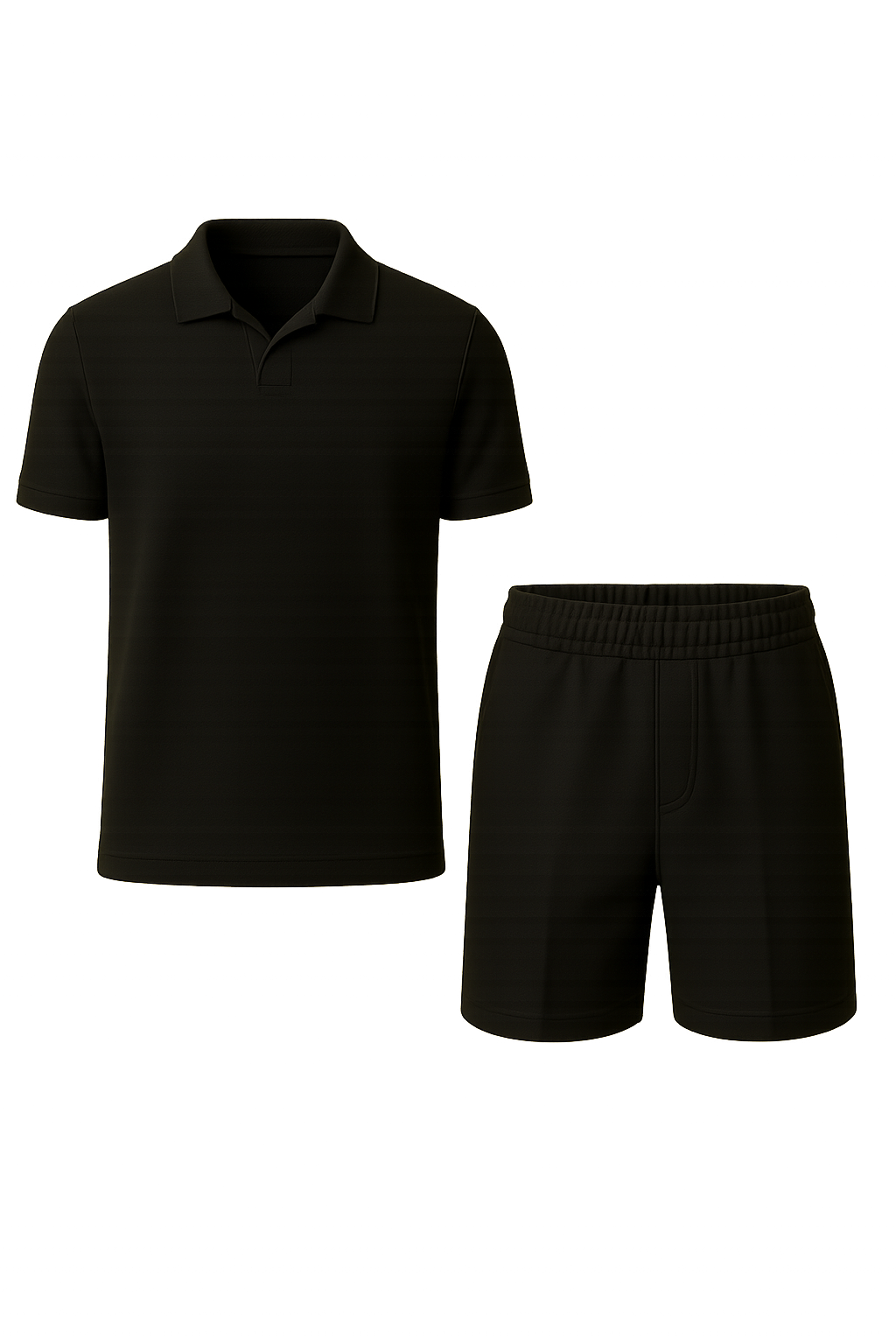 Trendy Summer Men's Casual Set – Black