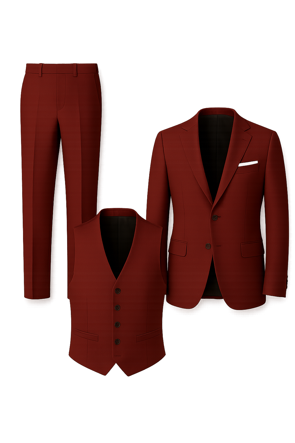 Formal Men's 3-Piece Set – Red