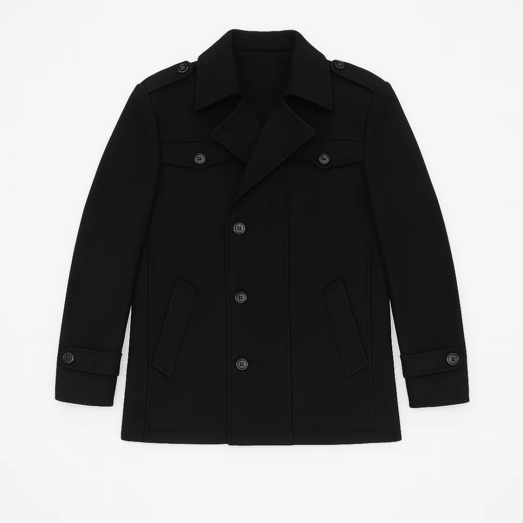 Men’s Elegant Short Coat – Structured Design & Modern Appeal