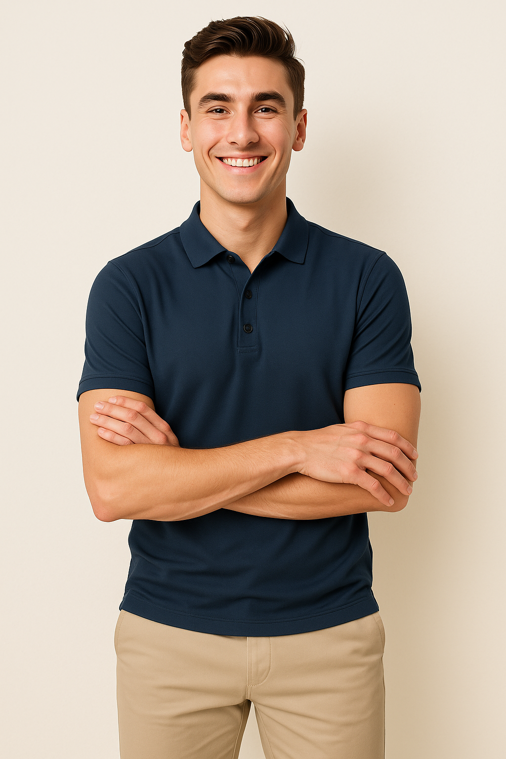 Elegant Casual Men’s Polo - Dark Gray