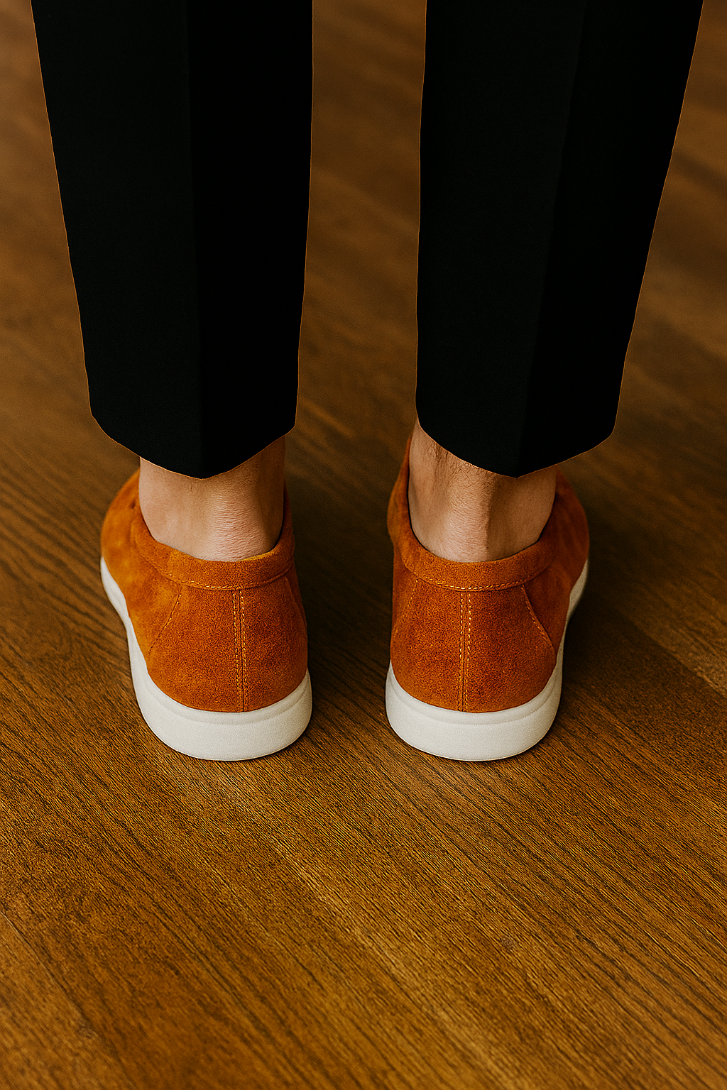 Casual Men’s Slip-on Loafers – Orange