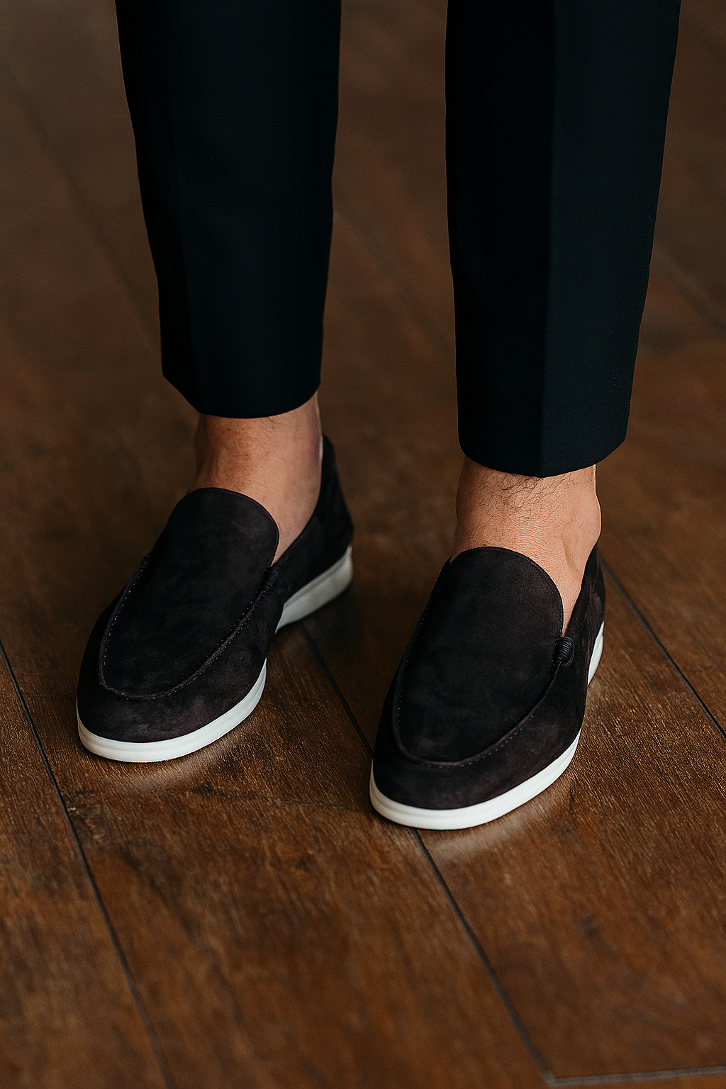 Casual Men’s Slip-on Loafers – Dark Brown