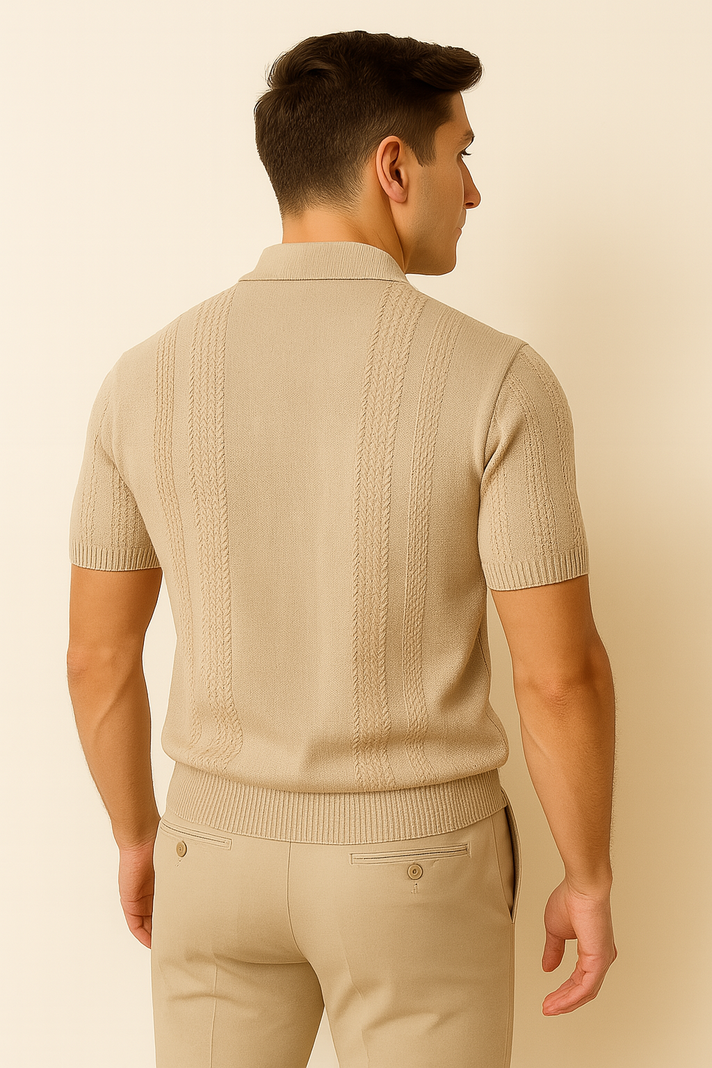 Elegant Men's Polo – Beige
