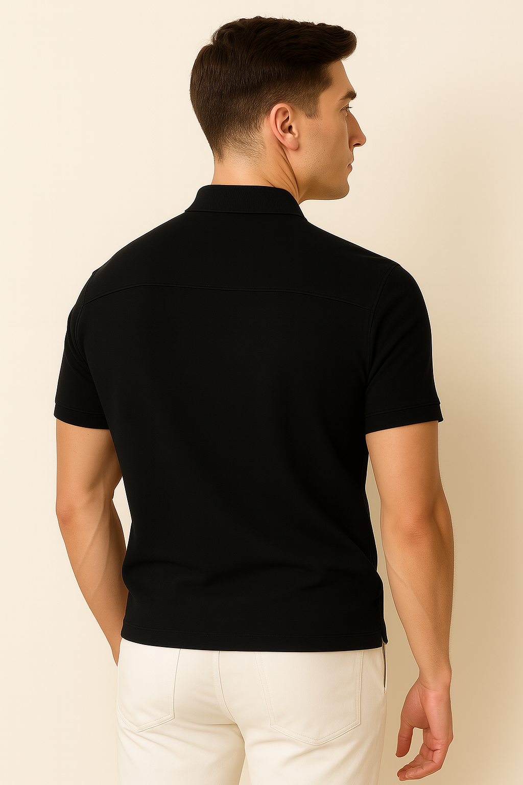 Elegant Casual Men’s Polo - Black