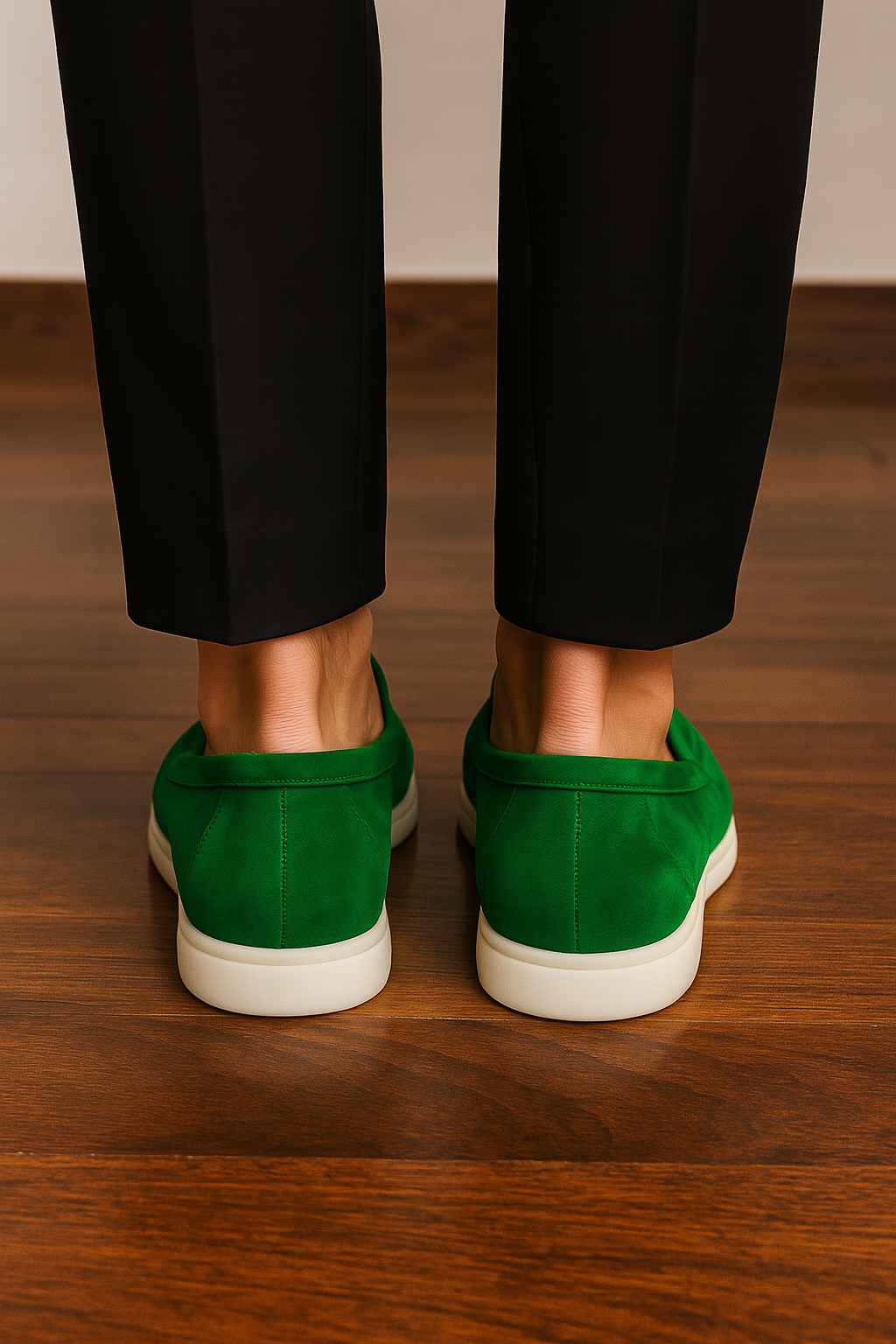 Casual Men’s Slip-on Loafers –  Green