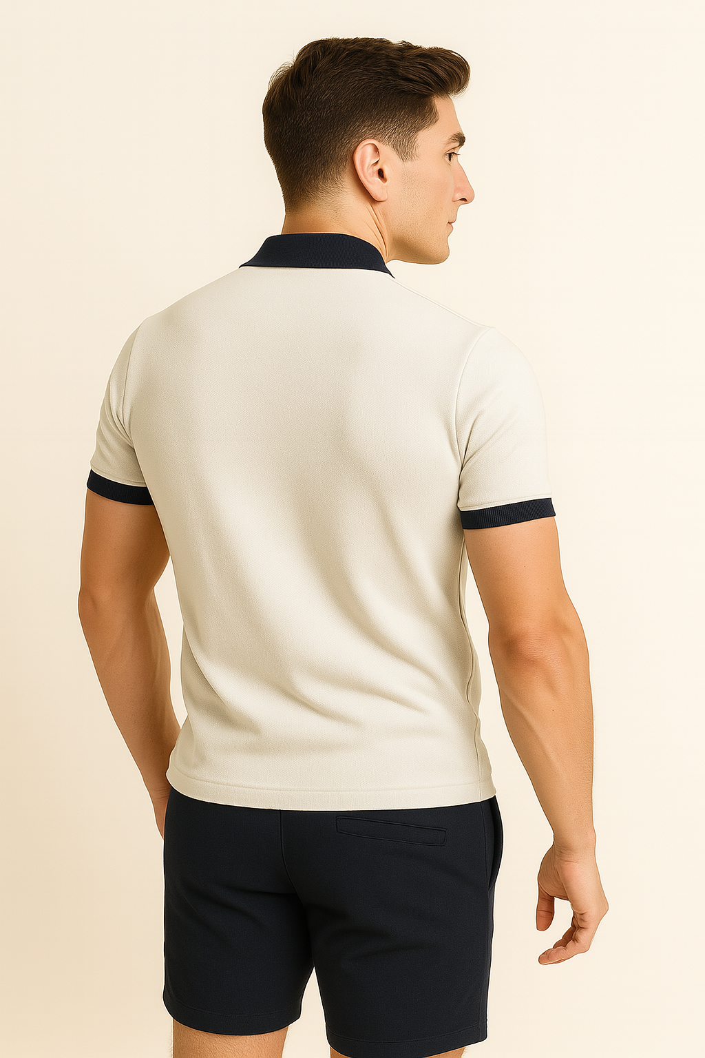Stylish Men's Set for Summer White-blue