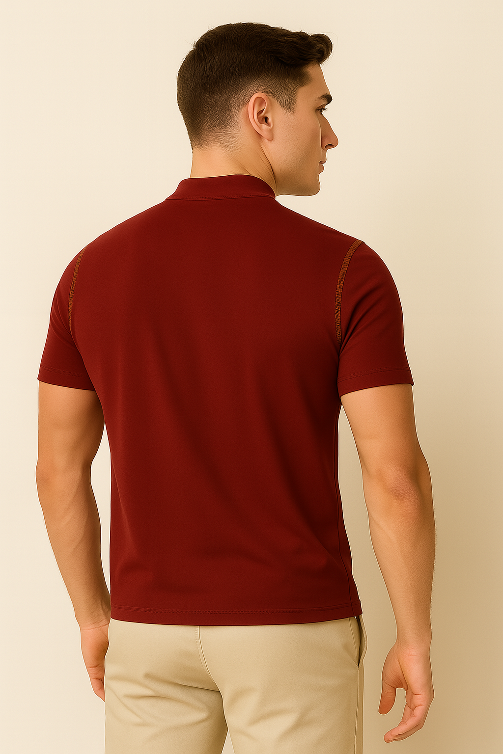 Elegant Smart-Casual Men's Polo – Red