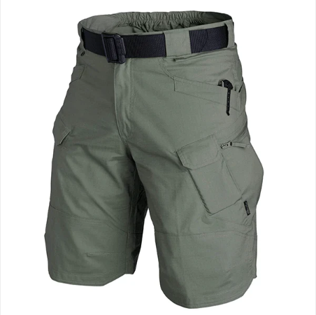 Casual Men's Multi-Pocket Cargo Shorts - Green
