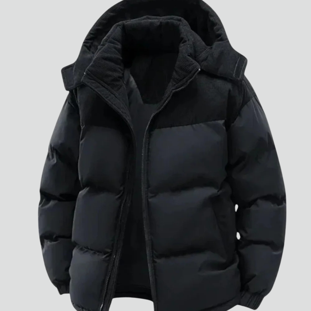 Men’s Puffer Jacket – Textured Detail & Modern Warmth