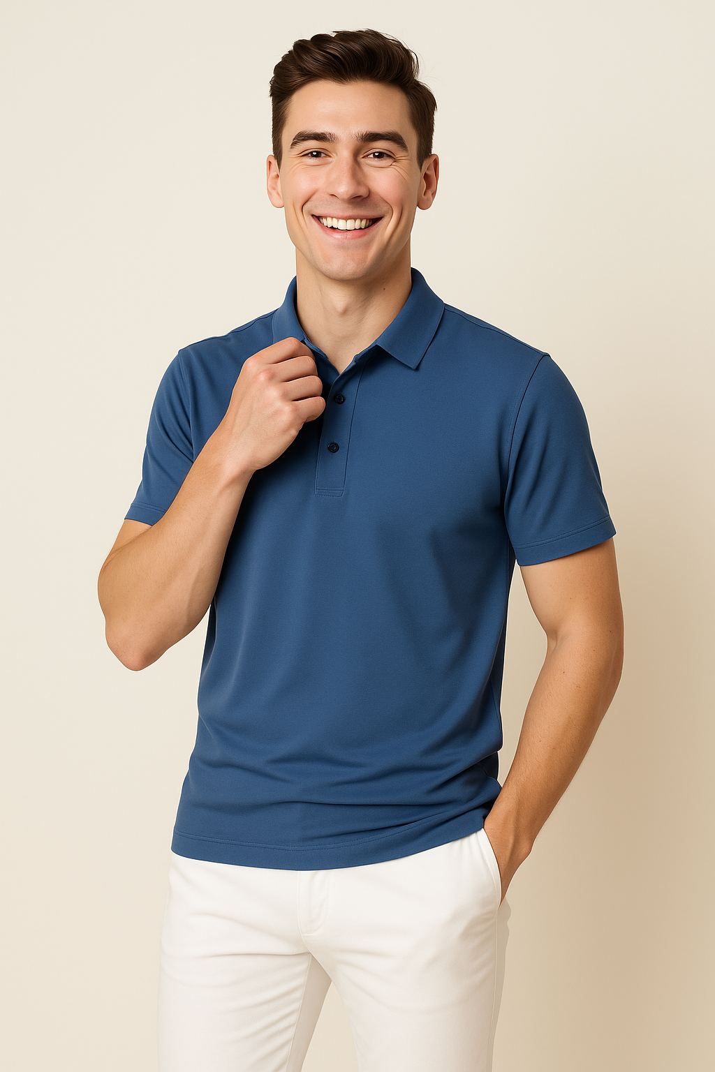 Elegant Casual Men’s Polo - Blue