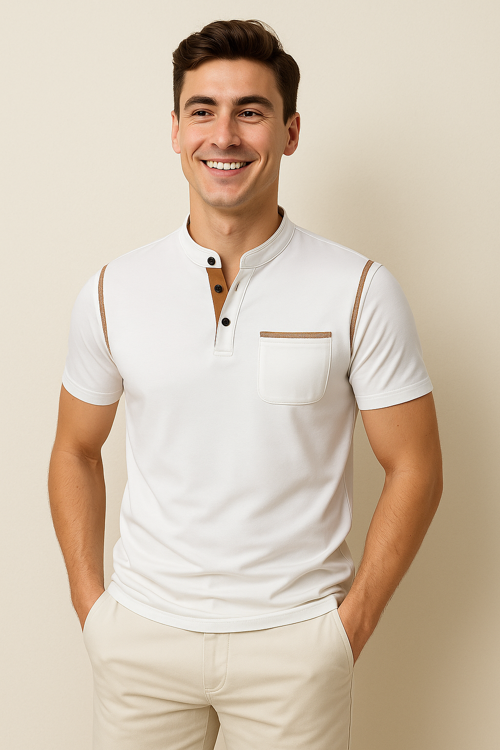 Elegant Smart-Casual Men's Polo – White