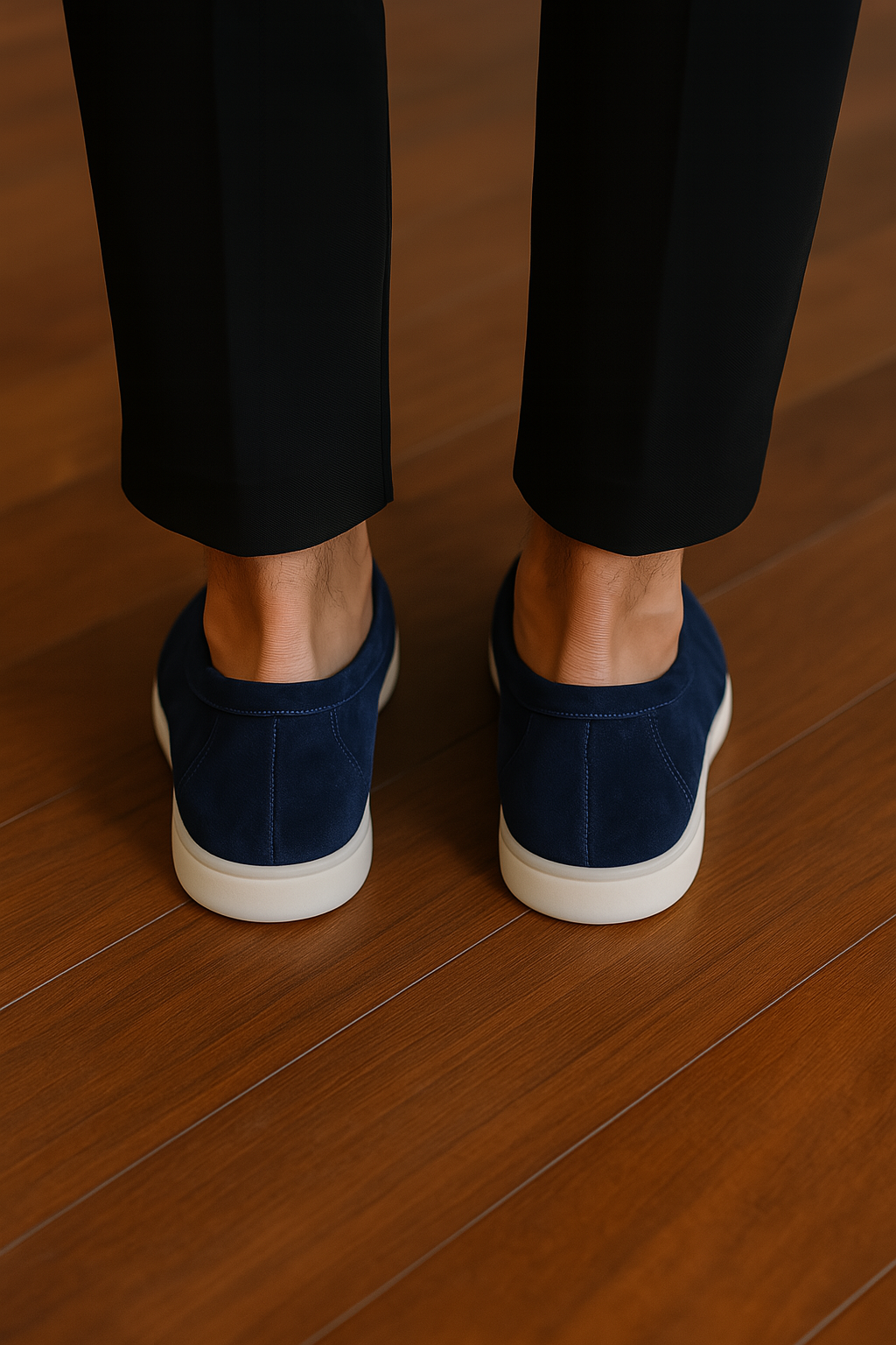 Casual Men’s Slip-on Loafers –  Navy Blue
