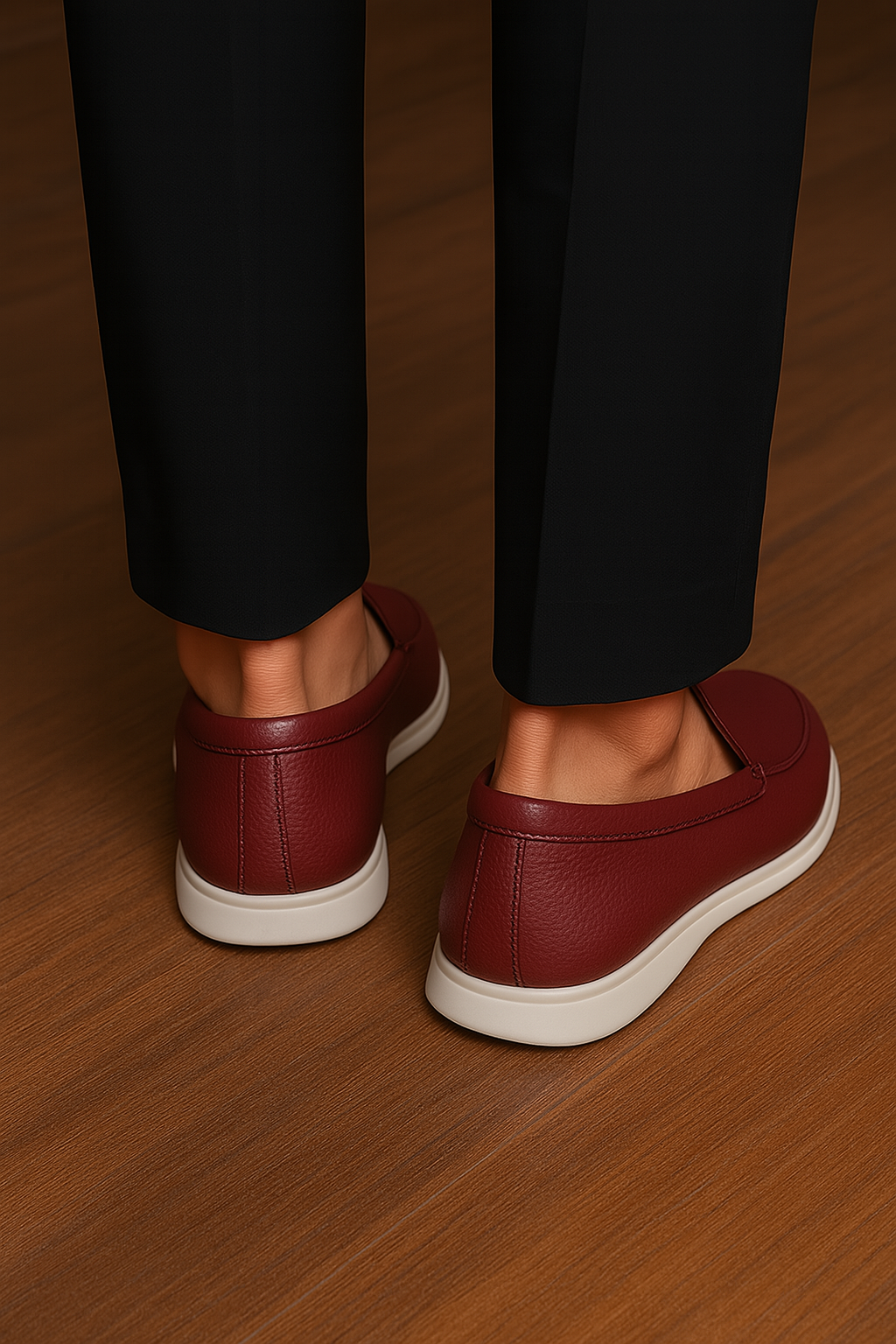 Classic Men’s Slip-on Loafers - Red