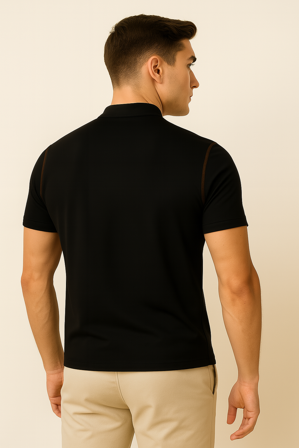 Elegant Smart-Casual Men's Polo – Black