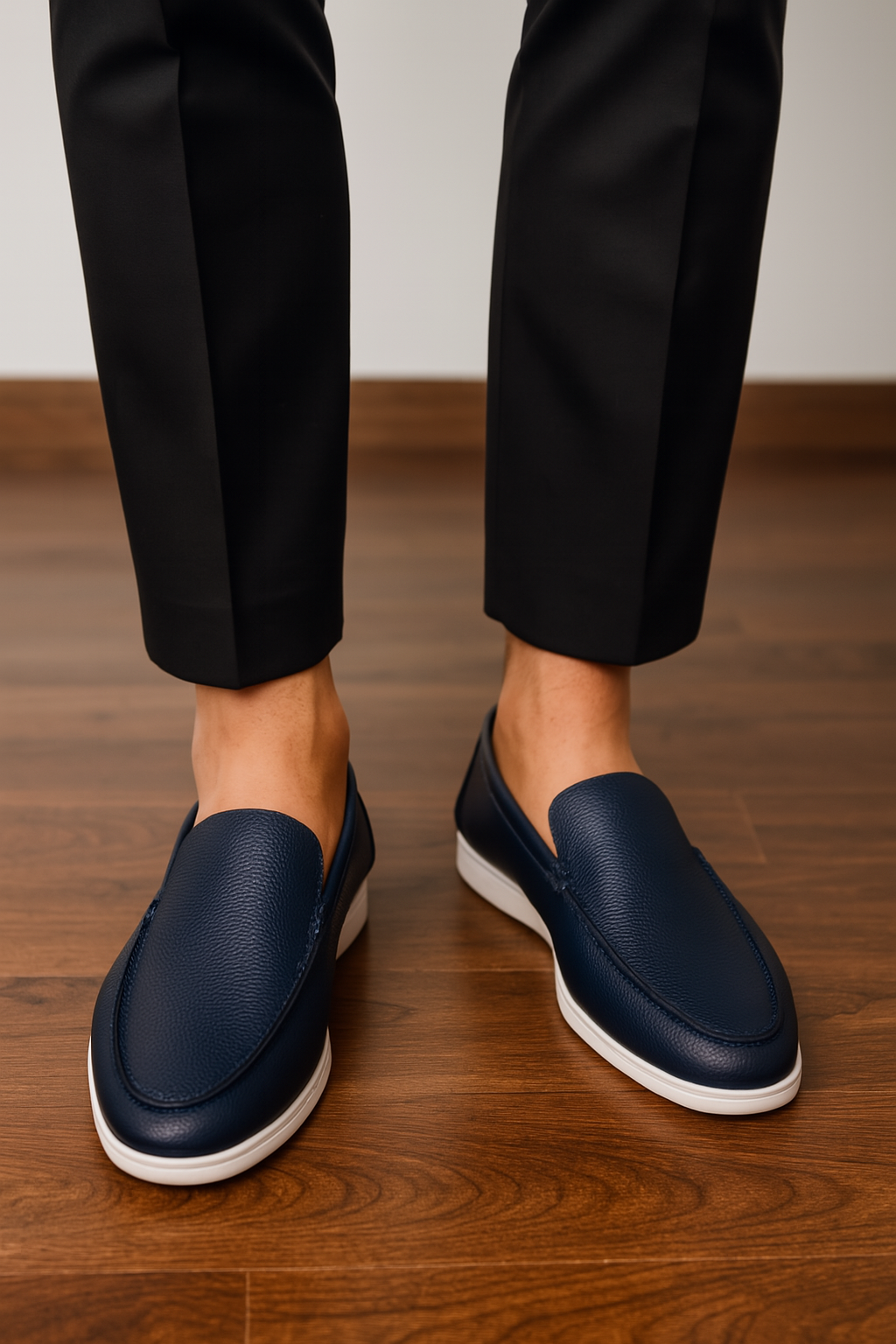 Classic Men’s Slip-on Loafers - Dark Blue