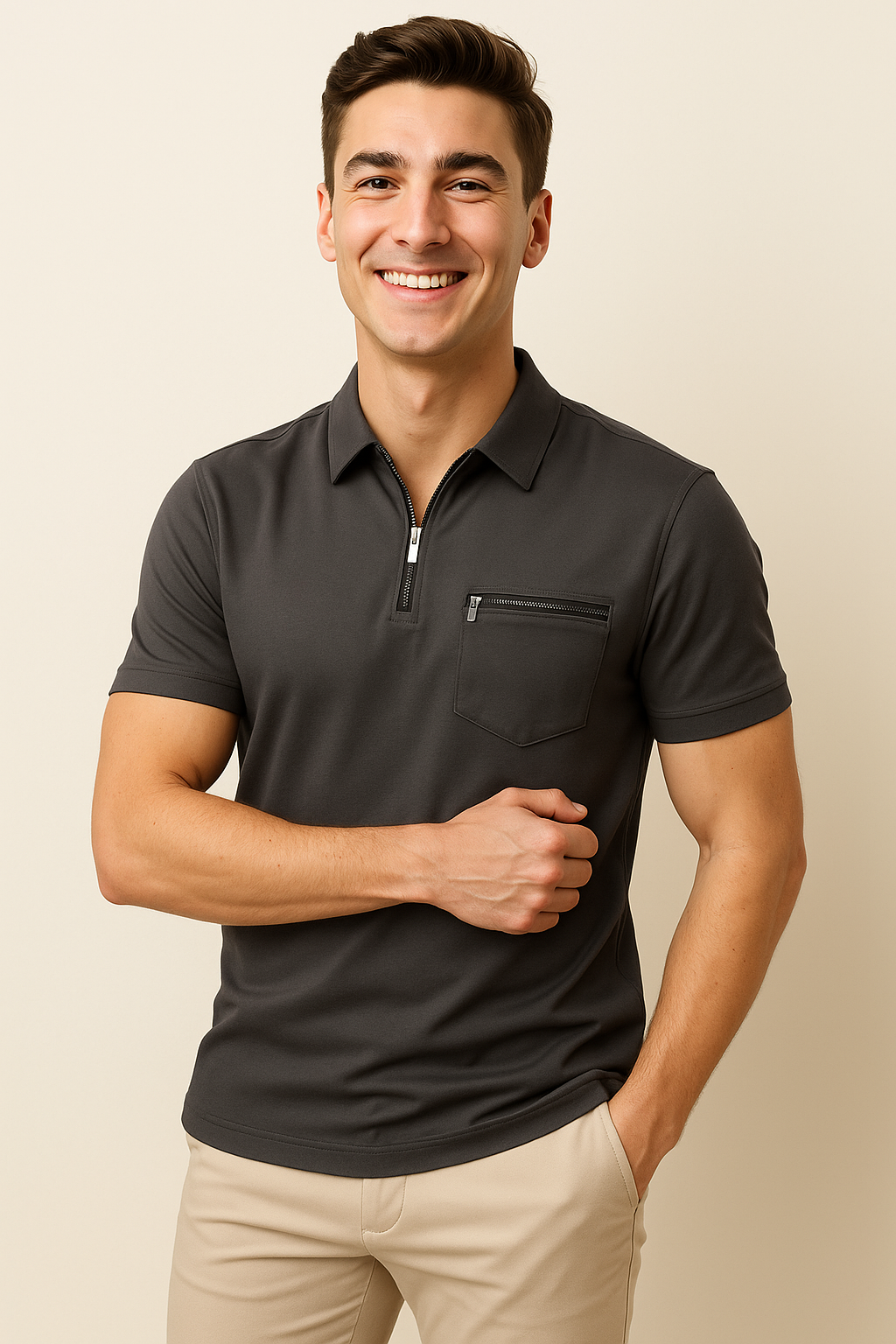 Classic Style Men's Polo – Black