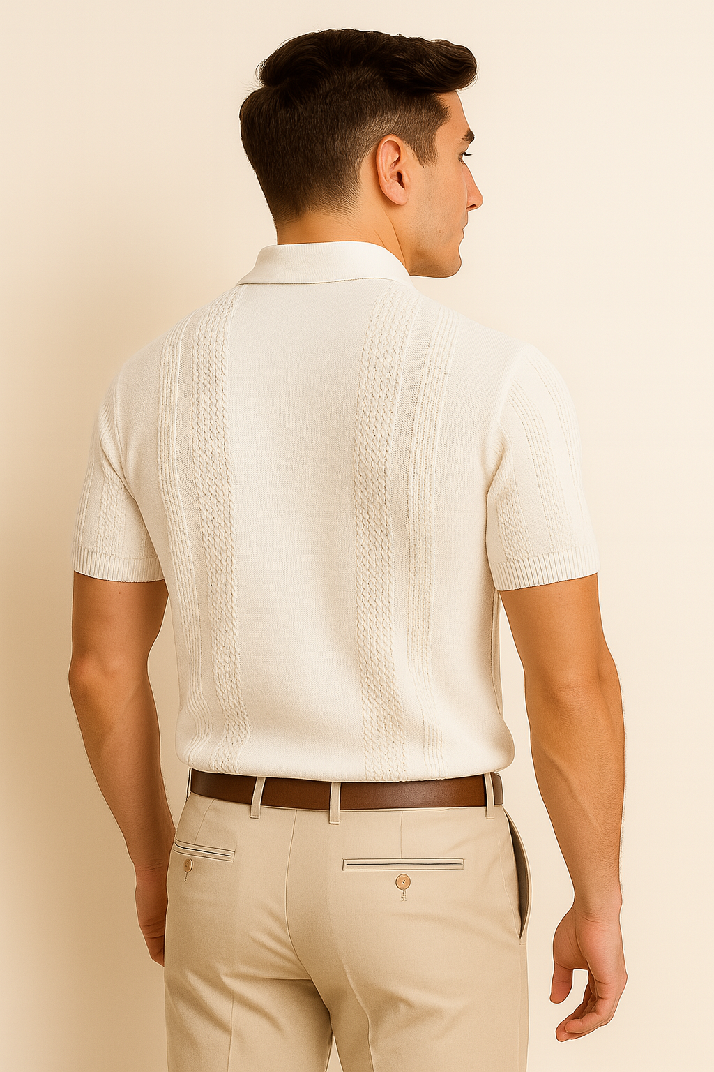 Elegant Men's Polo – White