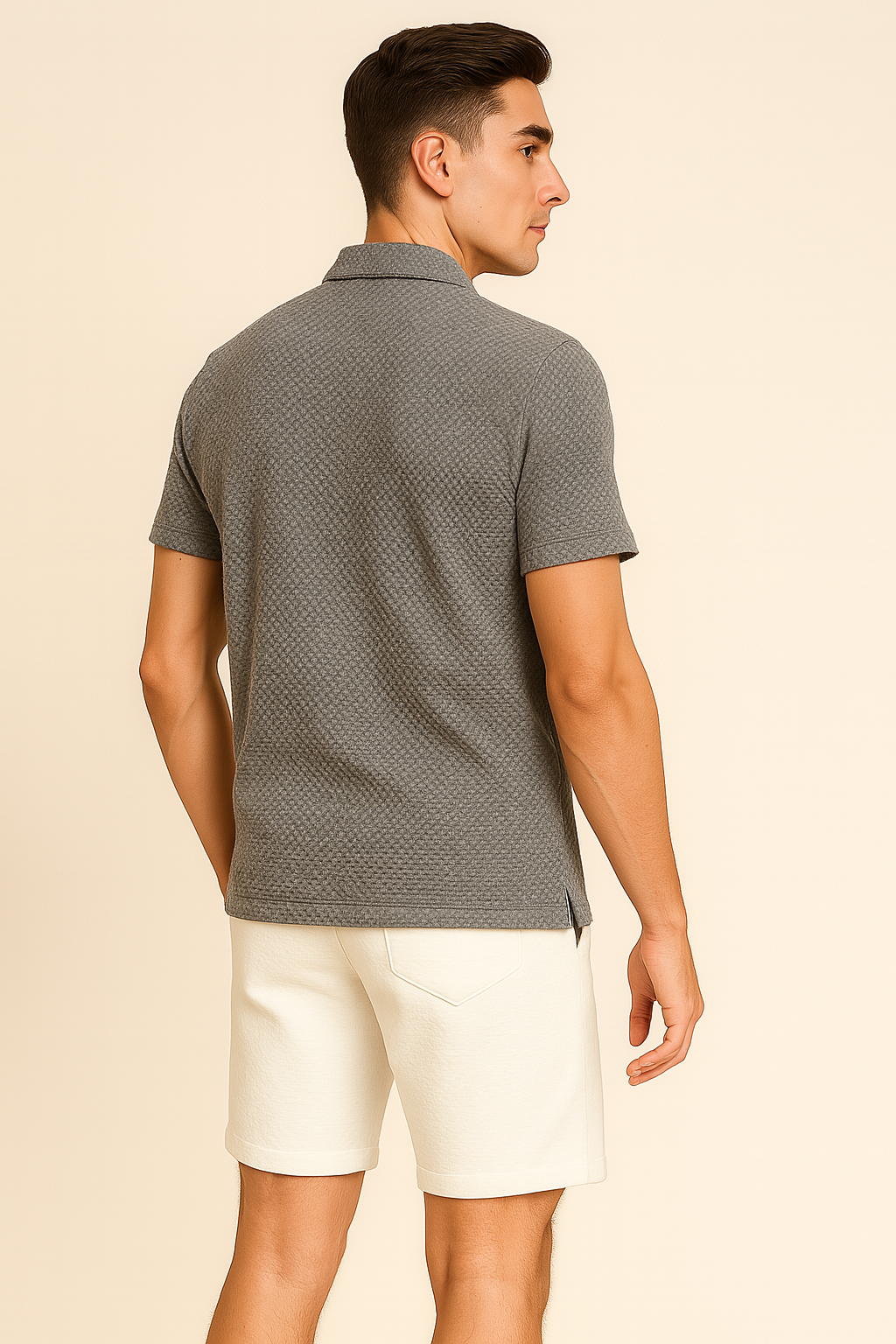 Trendy Summer Men’s Polo Shirt – Gray
