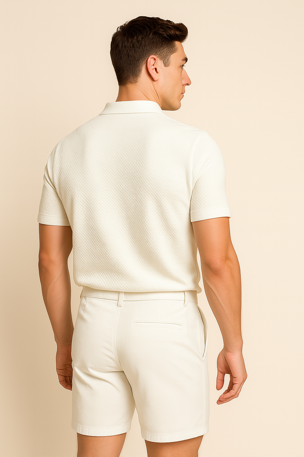Trendy Summer Men’s Polo Shirt – White