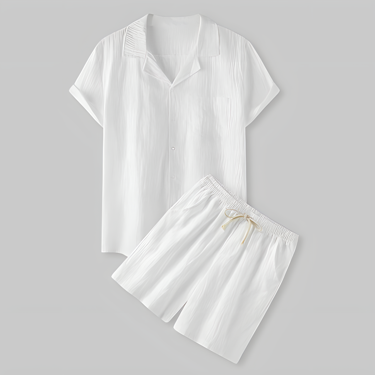 Trendy Summer Men’s Set - White