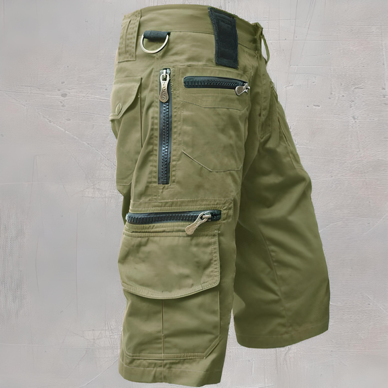 Men's Multi-Pocket Tactical Cargo Shorts Green