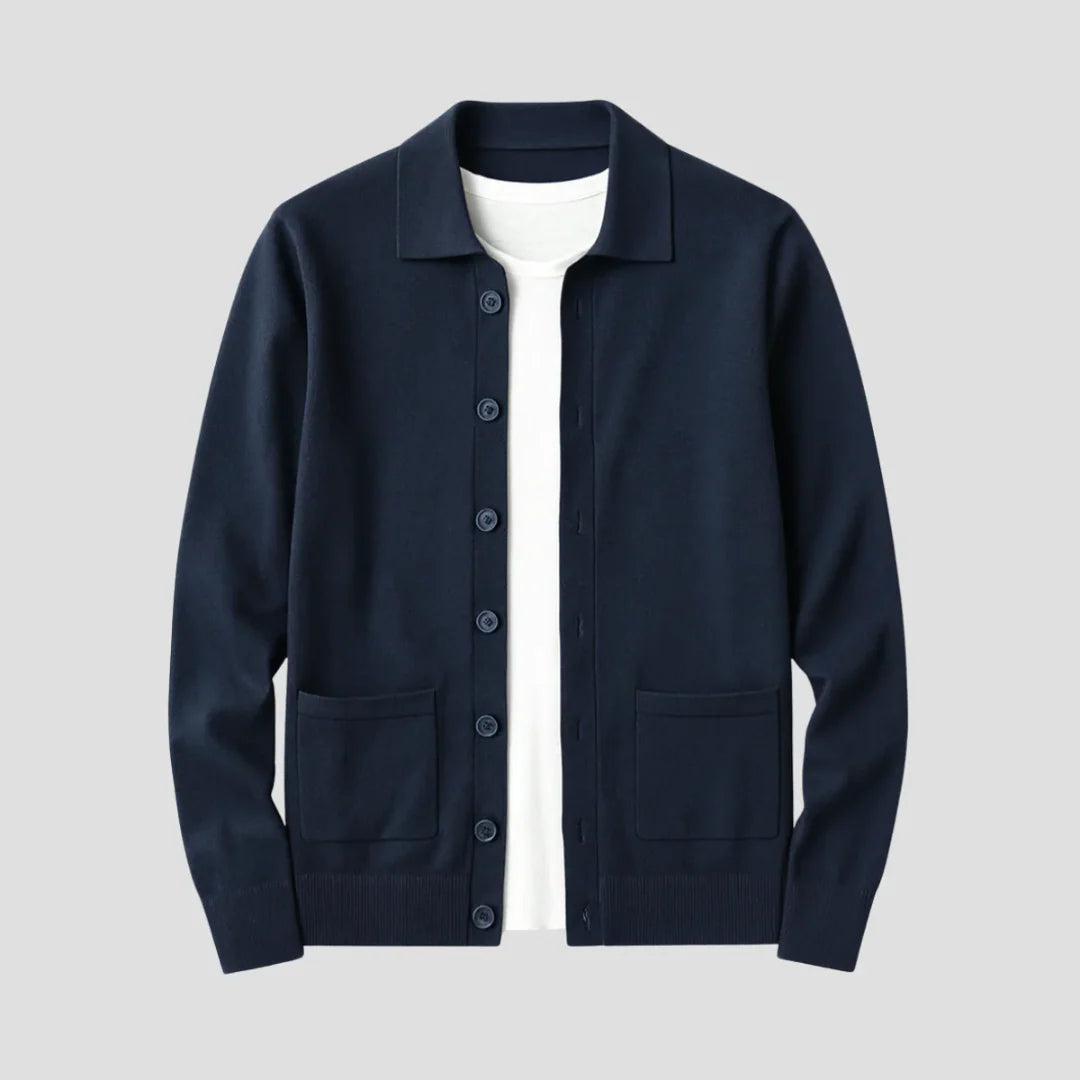 Men Classic Button-Up Knit Cardigan