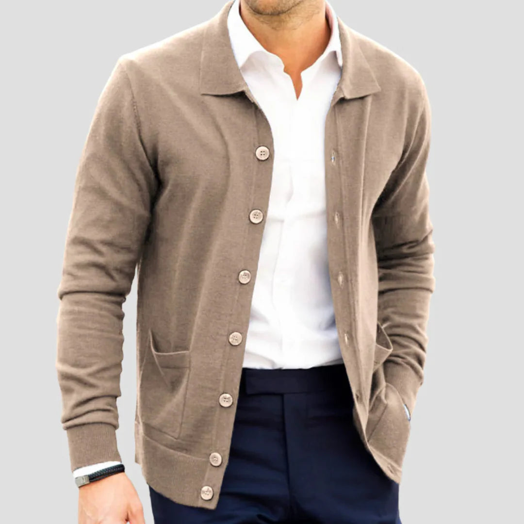 Men Classic Button-Up Knit Cardigan