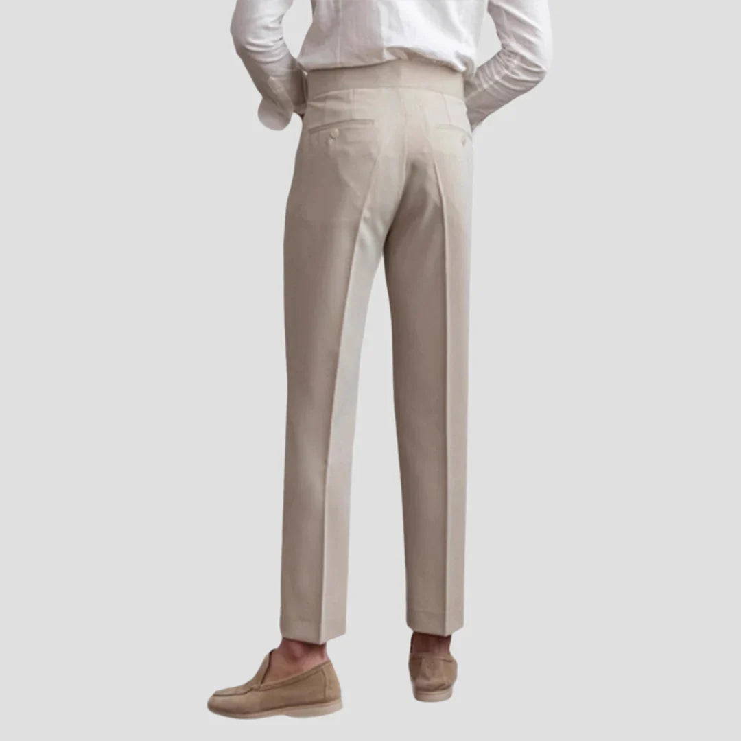 Men Classic Straight-Leg Trousers