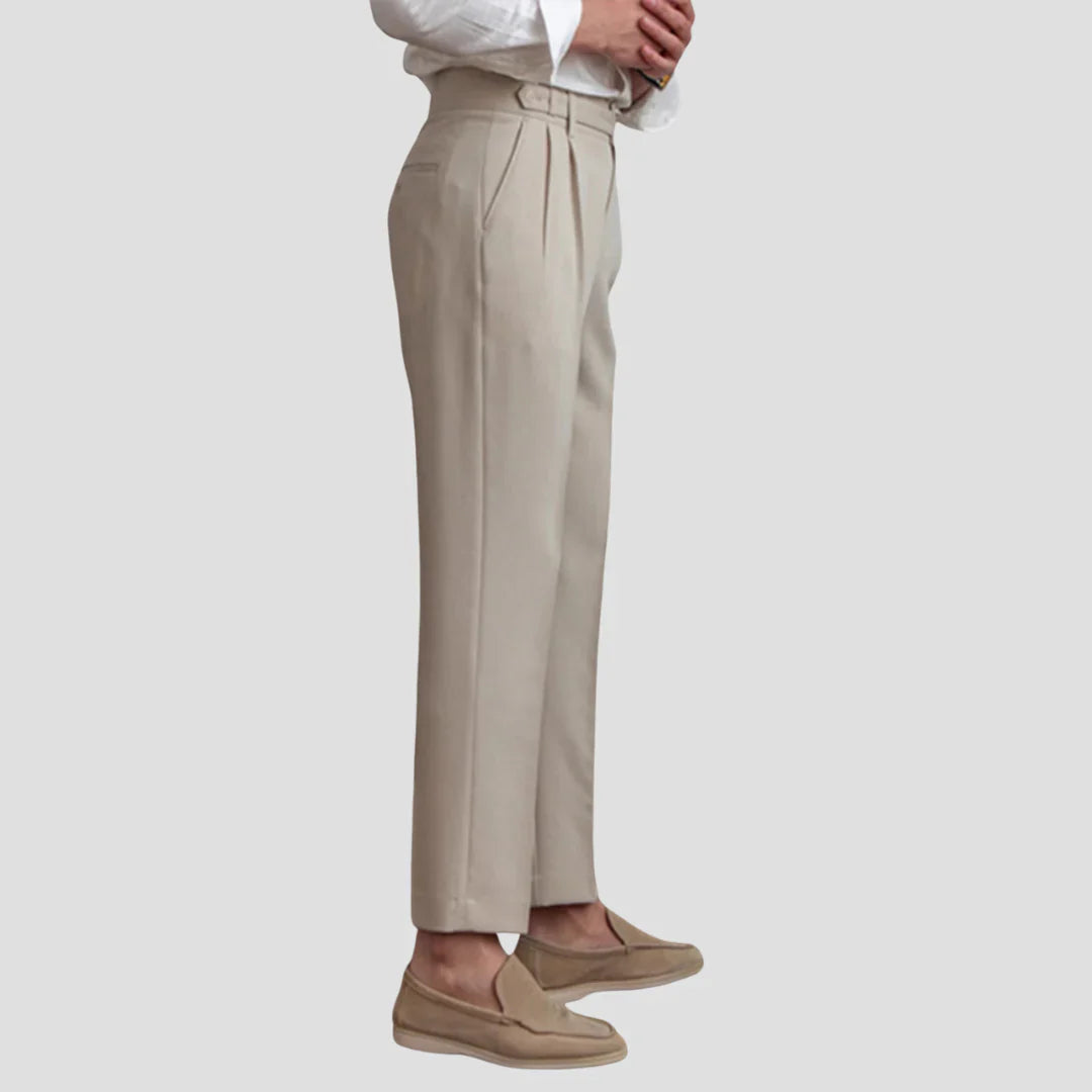 Men Classic Straight-Leg Trousers