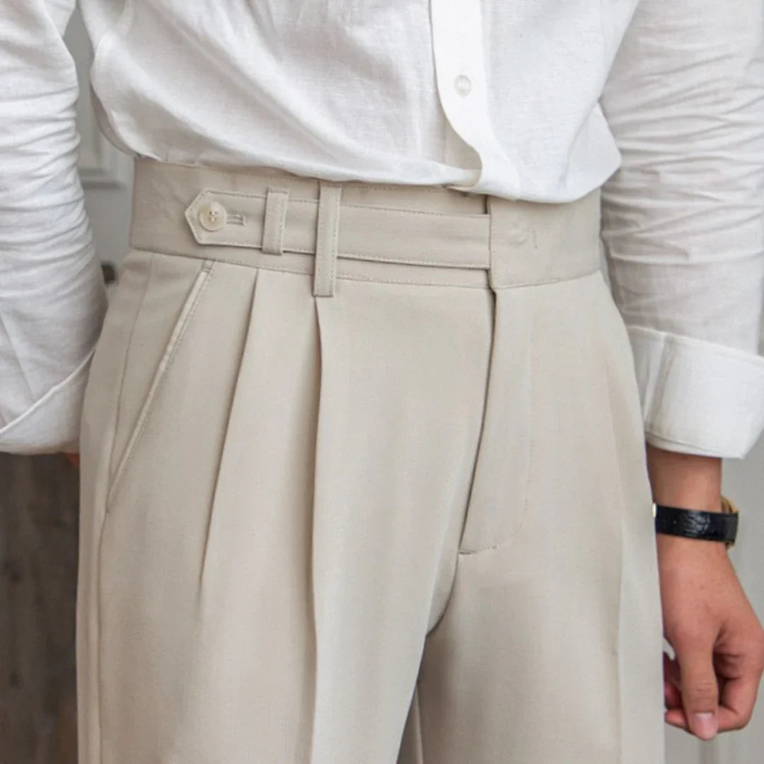 Men Classic Straight-Leg Trousers