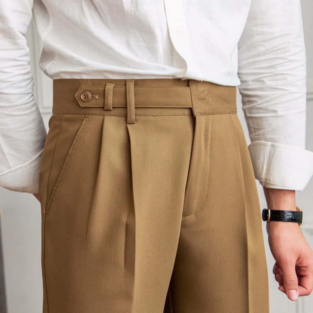 Men Classic Straight-Leg Trousers