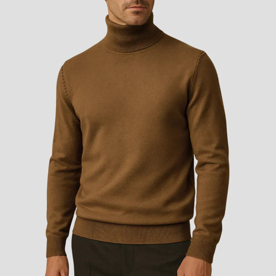 Men Classic Turtleneck Knit Sweater