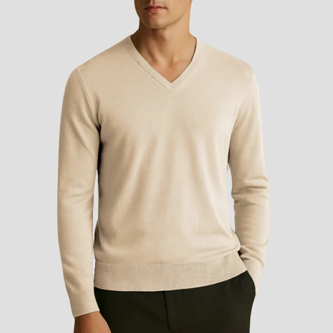 Men Classic V-Neck Knit Sweater