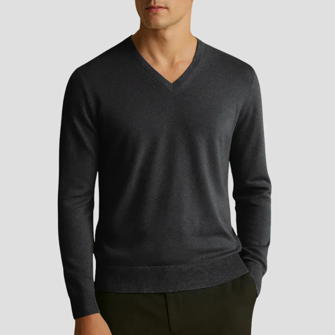 Men Classic V-Neck Knit Sweater