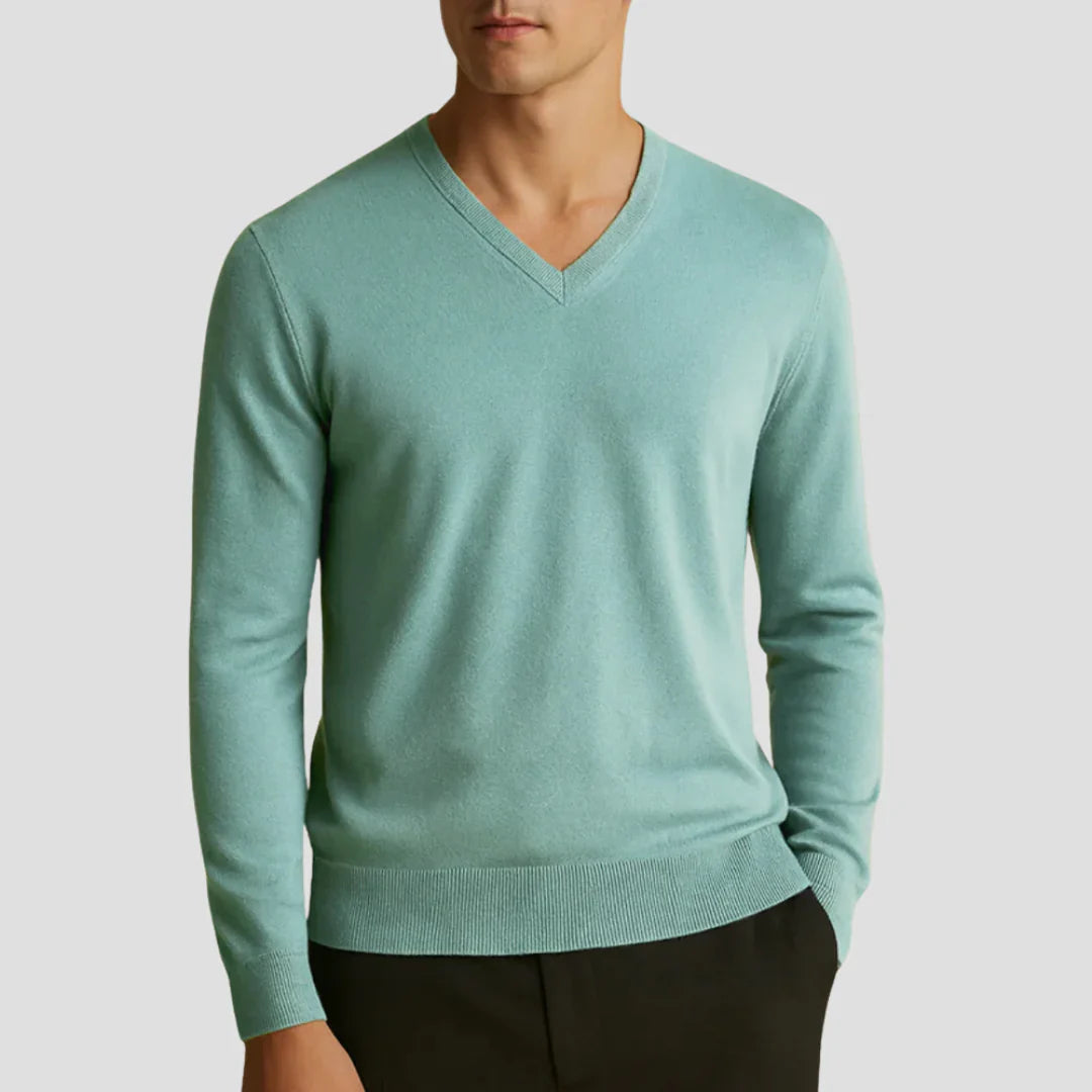 Men Classic V-Neck Knit Sweater