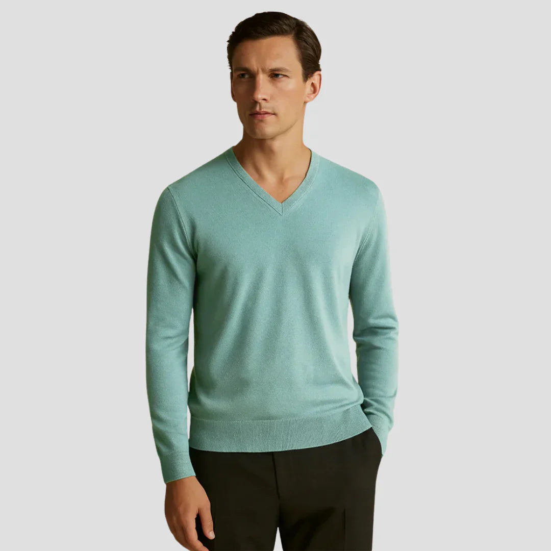 Men Classic V-Neck Knit Sweater